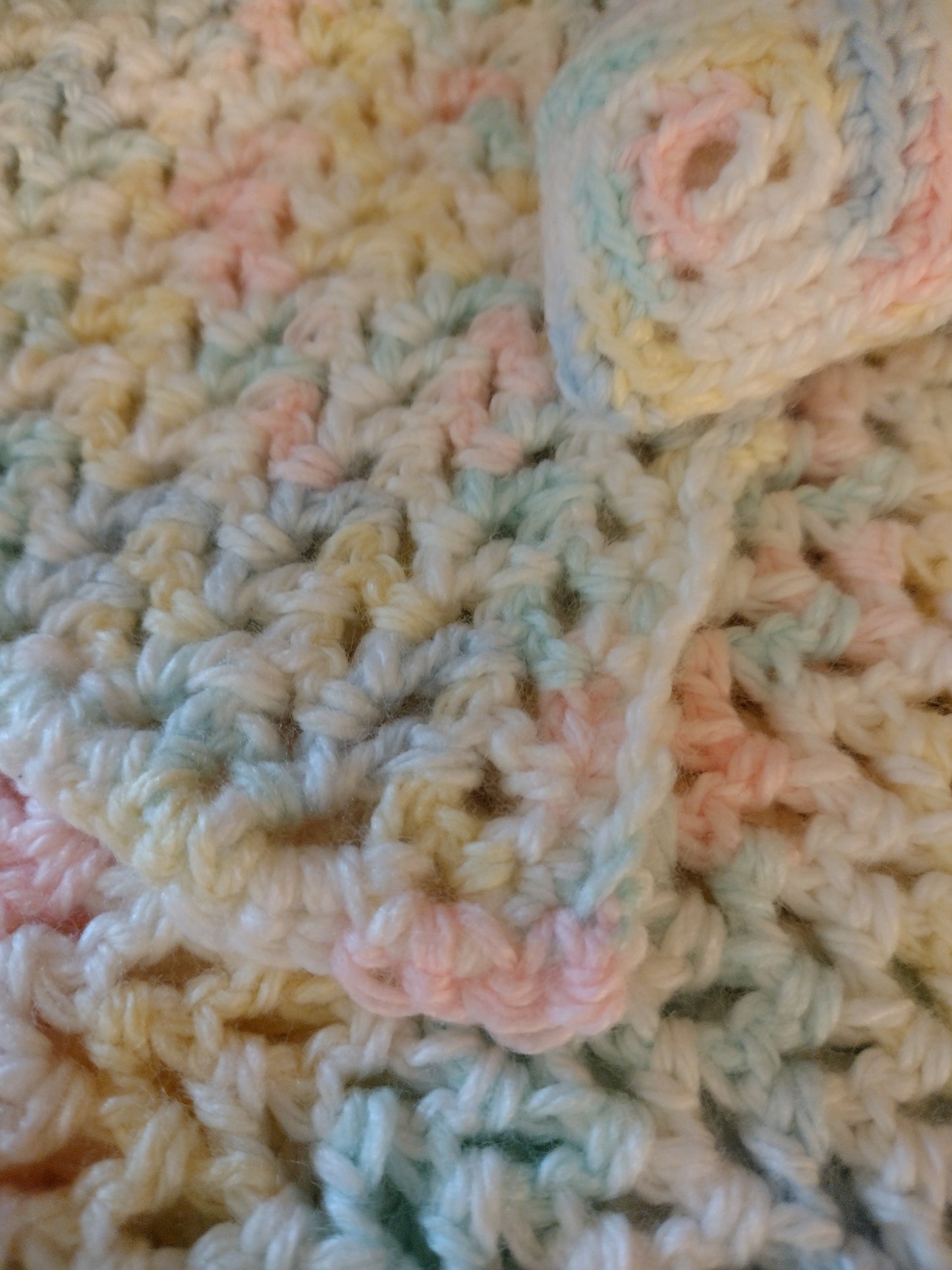 Hand Crocheted Baby Blanket + Booties