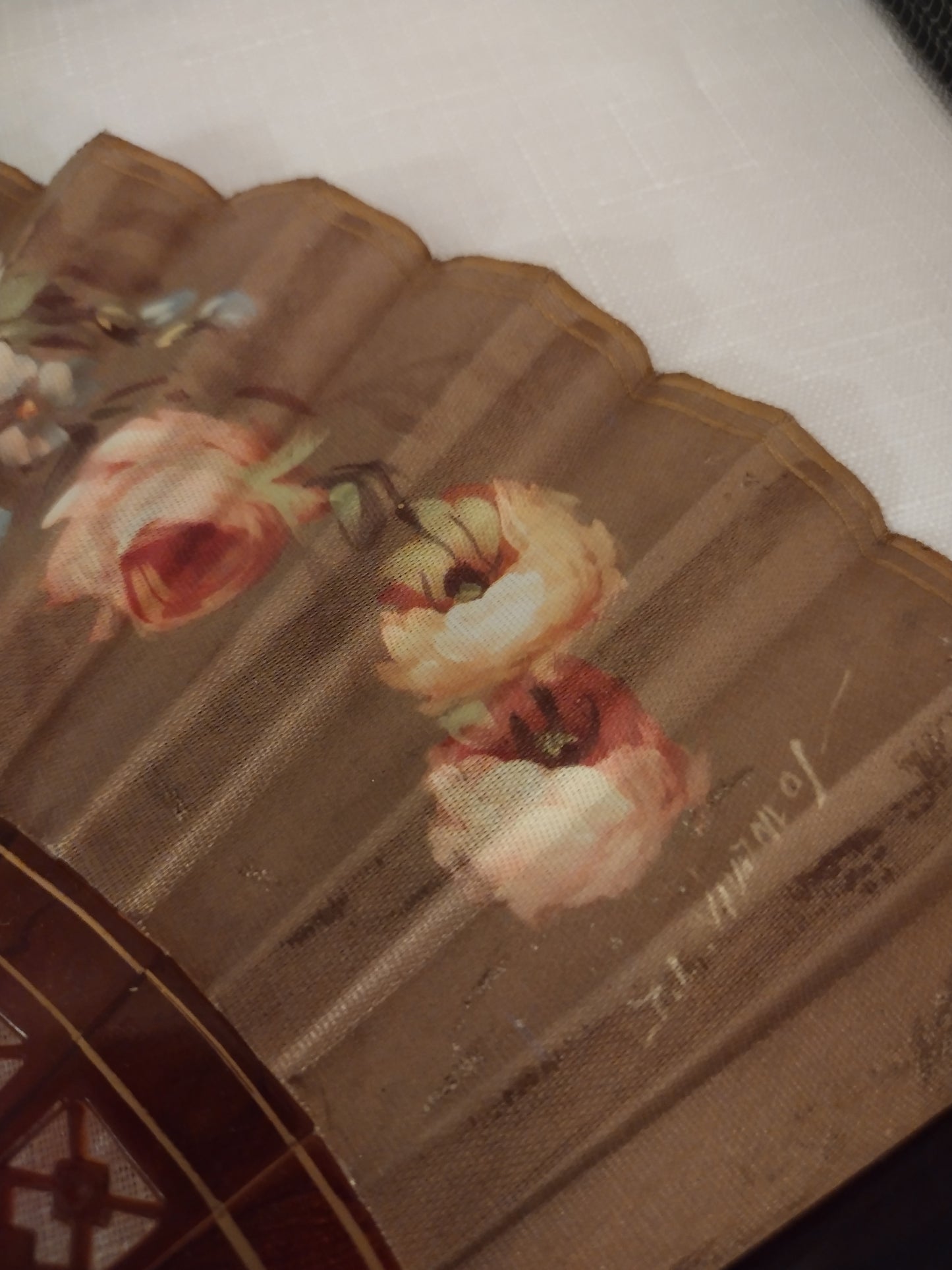 Ladies Folding Boudoir Fan - Handmade in Spain