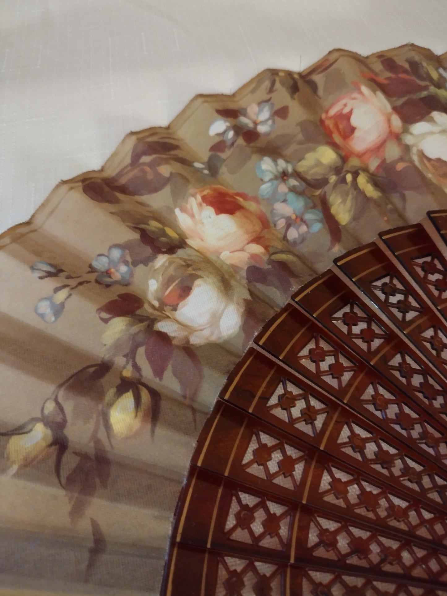 Ladies Folding Boudoir Fan - Handmade in Spain
