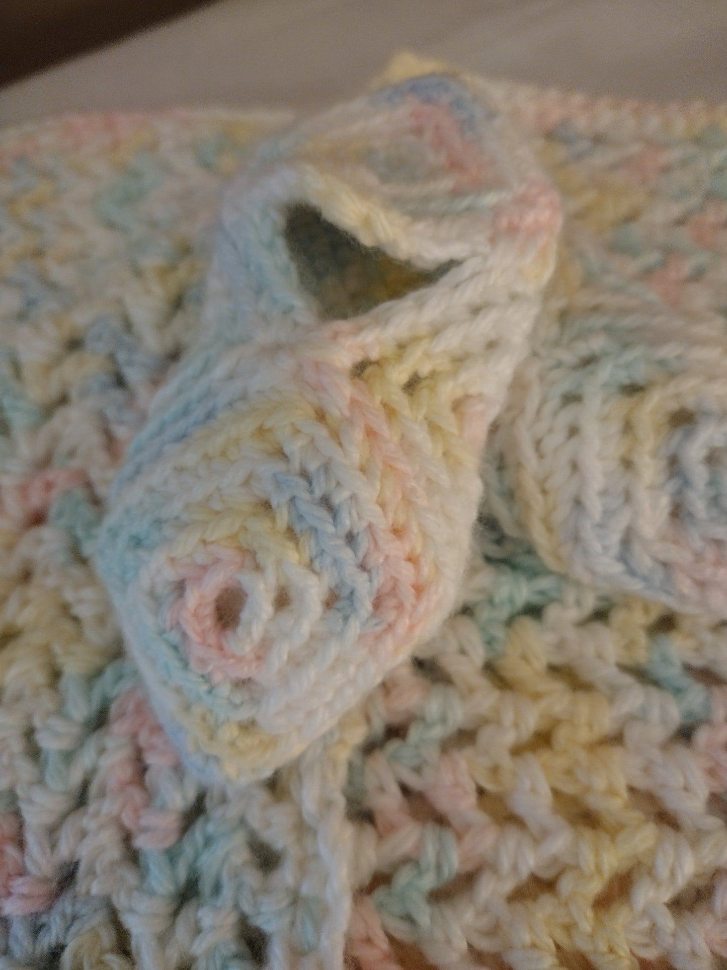 Hand Crocheted Baby Blanket + Booties