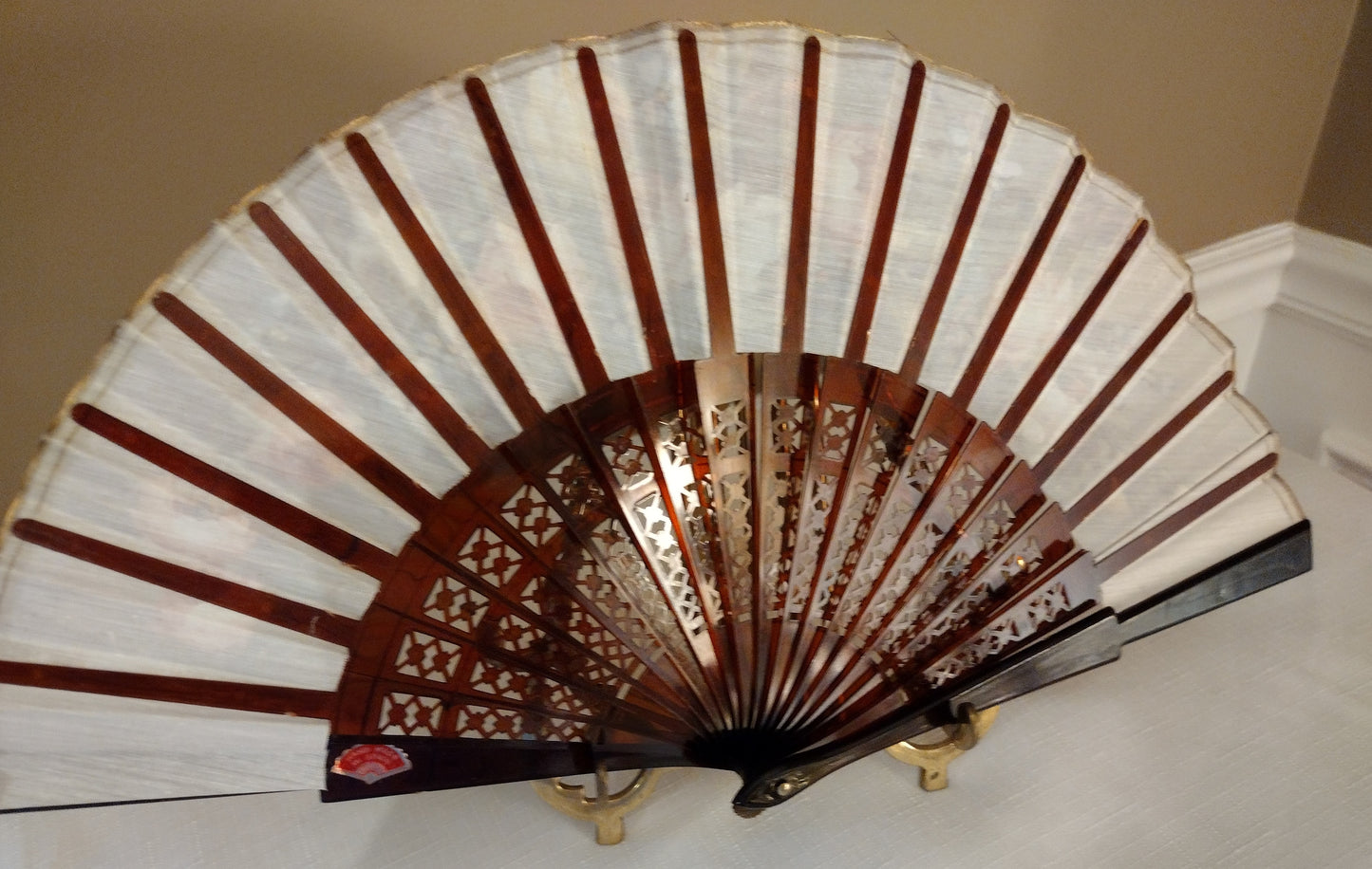 Ladies Folding Boudoir Fan - Handmade in Spain