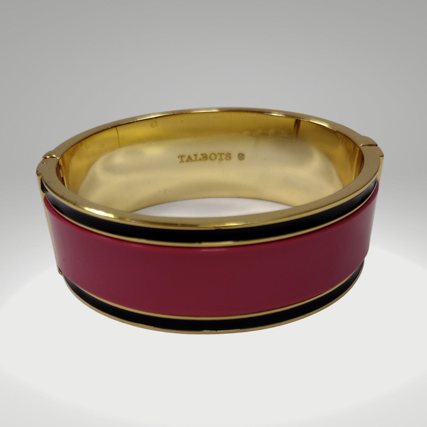 Classic Pink & Navy Enamel Bangle Bracelet with Magnetic Closure - Talbots